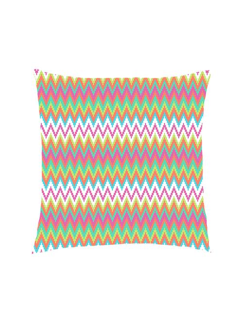 digitally printed graphics zig-zag lines satin cushion cover - 13285975 -  Standard Image - 0