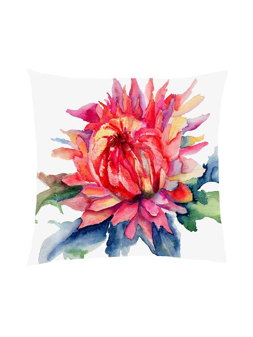 digitally printed watercolour floral design satin cushion cover - 13285988 - Standard Image - 0