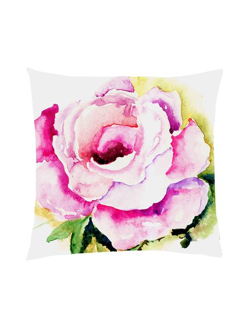 digitally printed watercolour floral design satin cushion cover - 13285989 -  Standard Image - 0