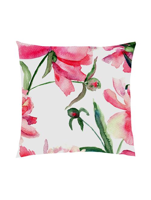 digitally printed watercolour floral design satin cushion cover - 13285990 -  Standard Image - 0