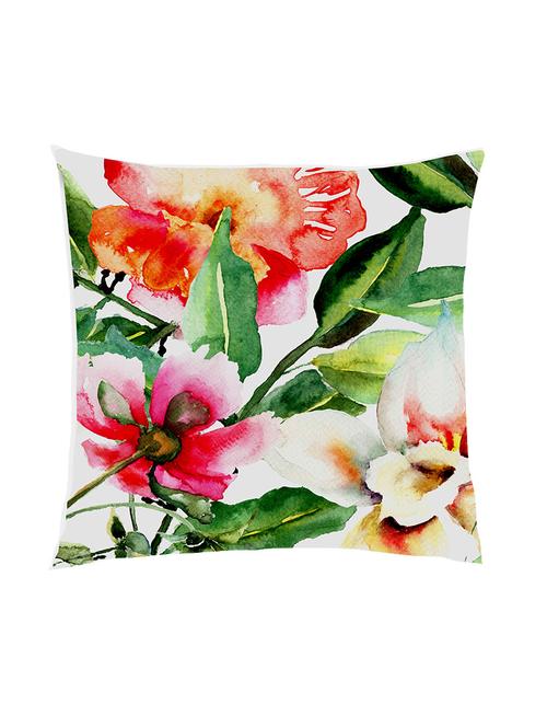 digitally printed watercolour floral design satin cushion cover - 13286002 -  Standard Image - 0