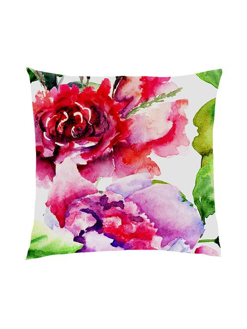 digitally printed watercolour floral design satin cushion cover - 13286003 -  Standard Image - 0