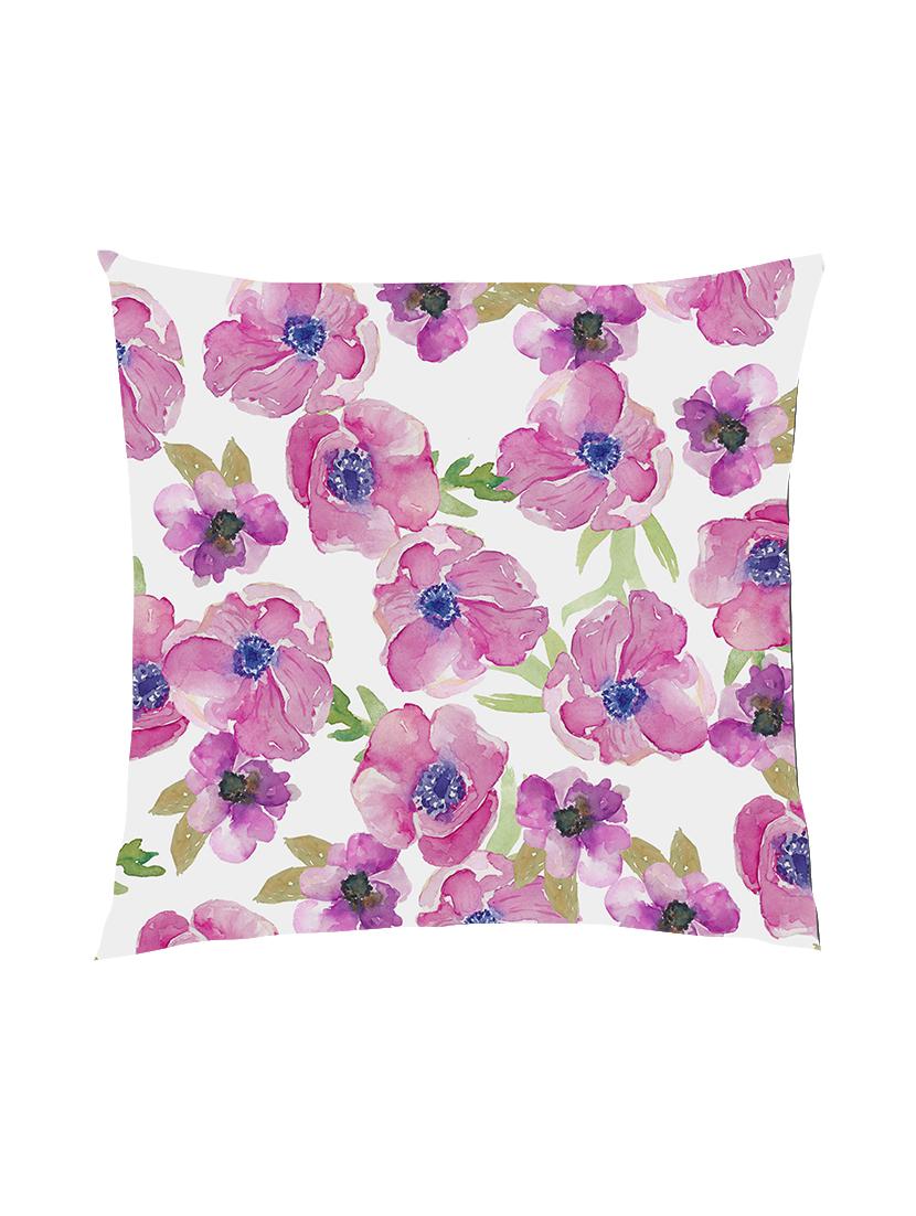 digitally printed watercolour floral design satin cushion cover - 13286006 - Zoom Image - 0