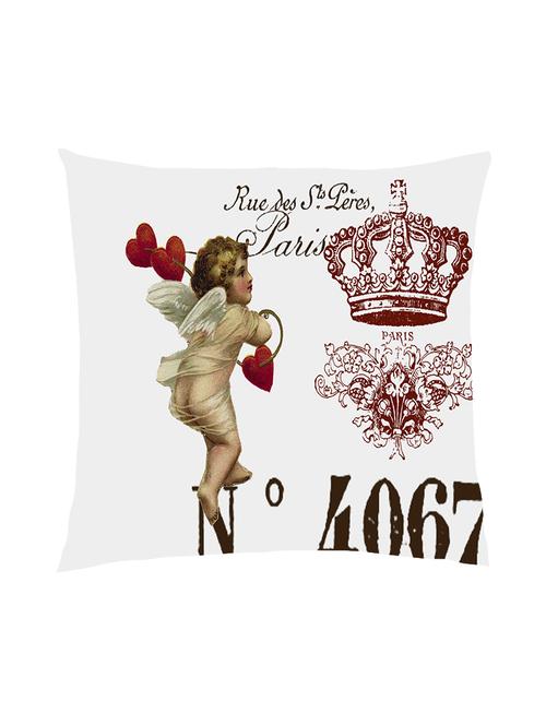digitally printed paris design satin cushion cover - 13286020 -  Standard Image - 0