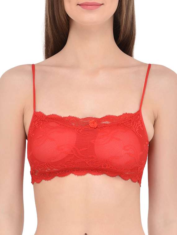red lace bralette - 13294062 -  Zoom Image - 0