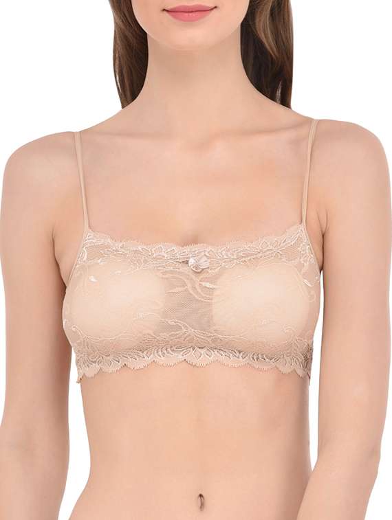 beige lace bralette