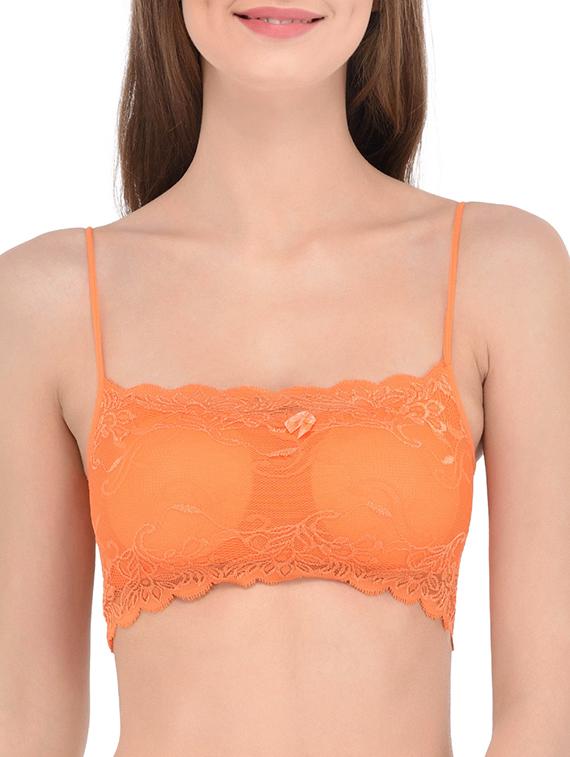 orange lace bralette - 13294065 -  Zoom Image - 0