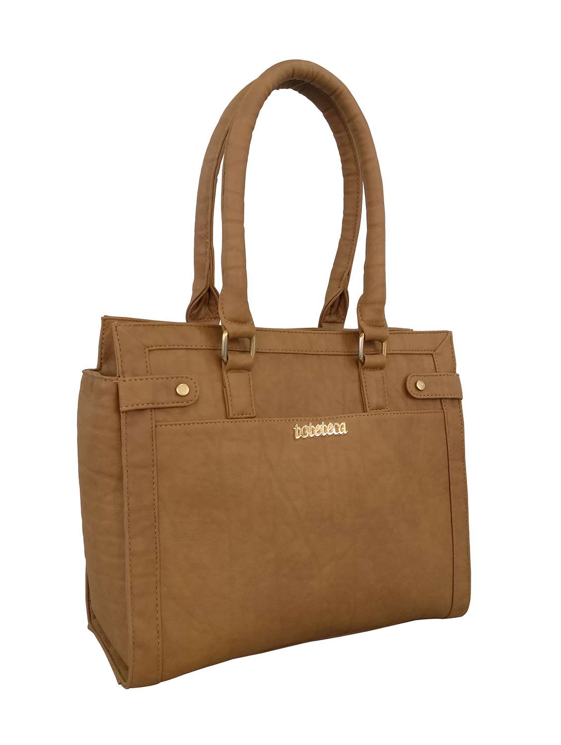 tan leatherette handbag - 13303319 - Standard Image - 3