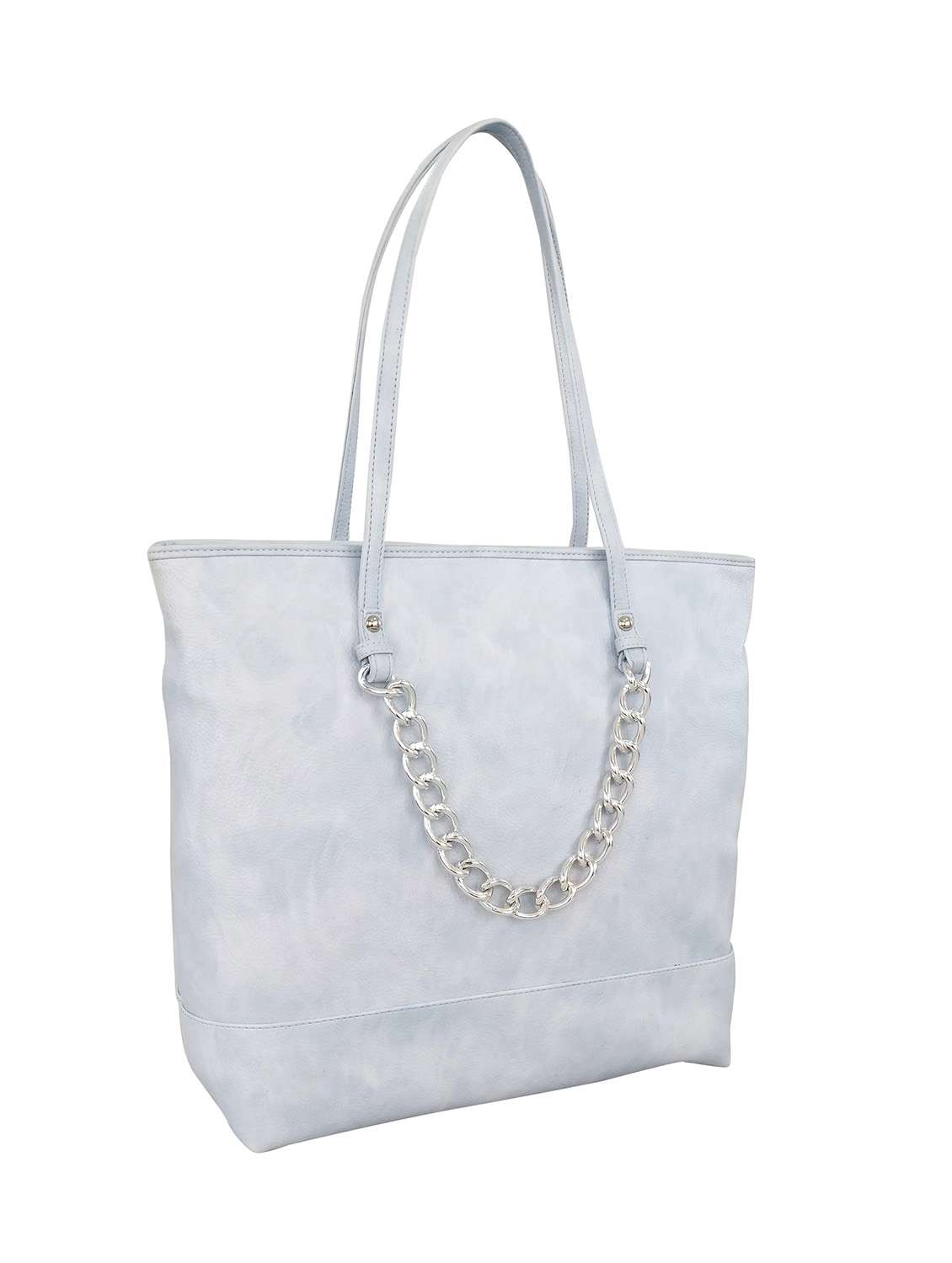 blue leatherette  handbag - 13303320 -  Standard Image - 3