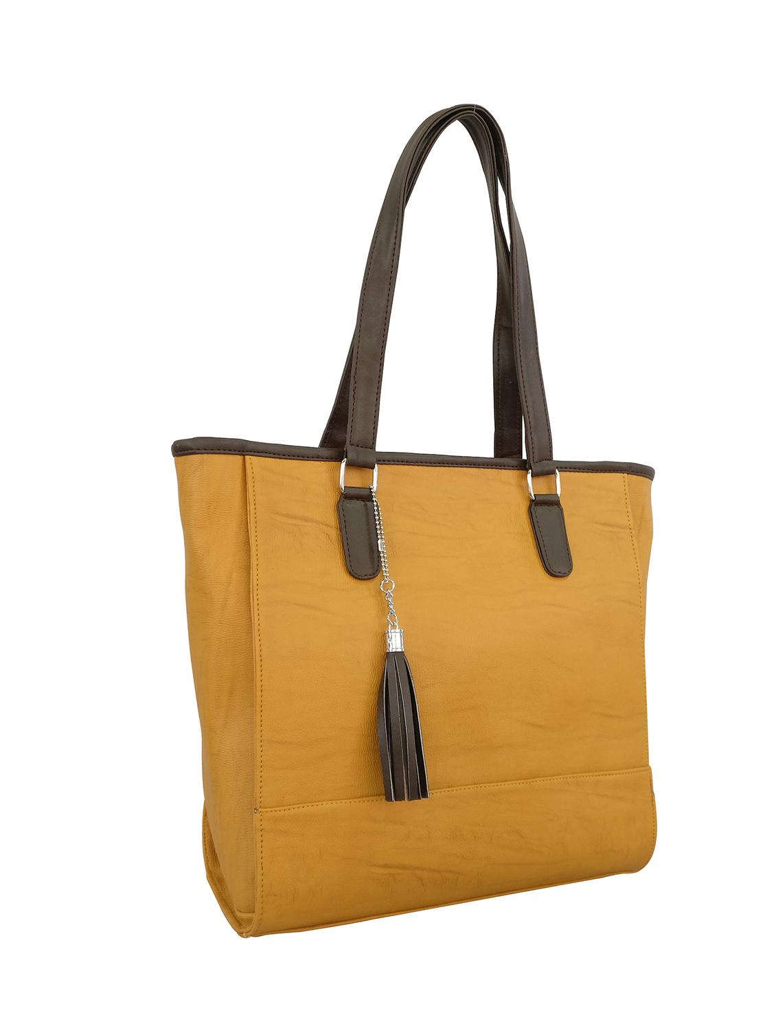 tan leatherette handbag - 13303331 - Standard Image - 3