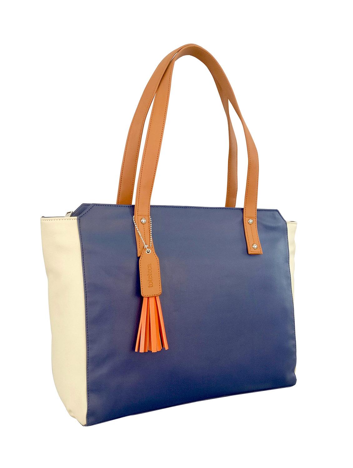 blue leatherette handbag - 13303336 - Standard Image - 3