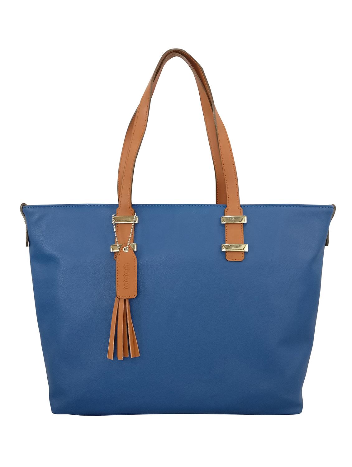 blue leatherette  handbag - 13303337 -  Zoom Image - 0