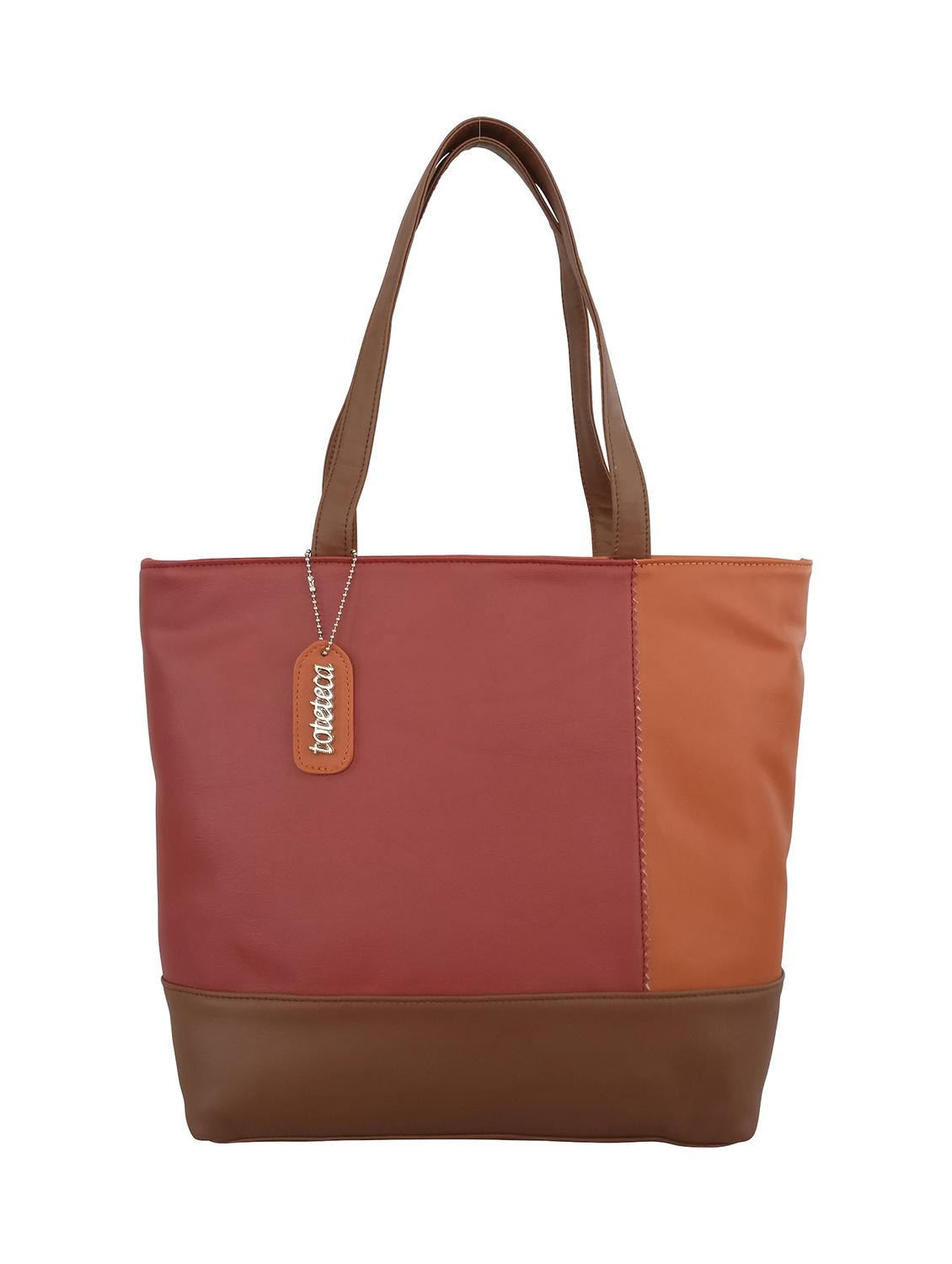 maroon leatherette  handbag - 13303343 -  Zoom Image - 0
