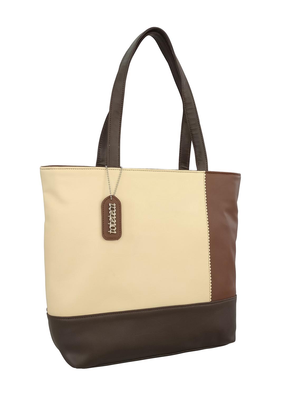 cream leatherette handbag - 13303344 - Standard Image - 3