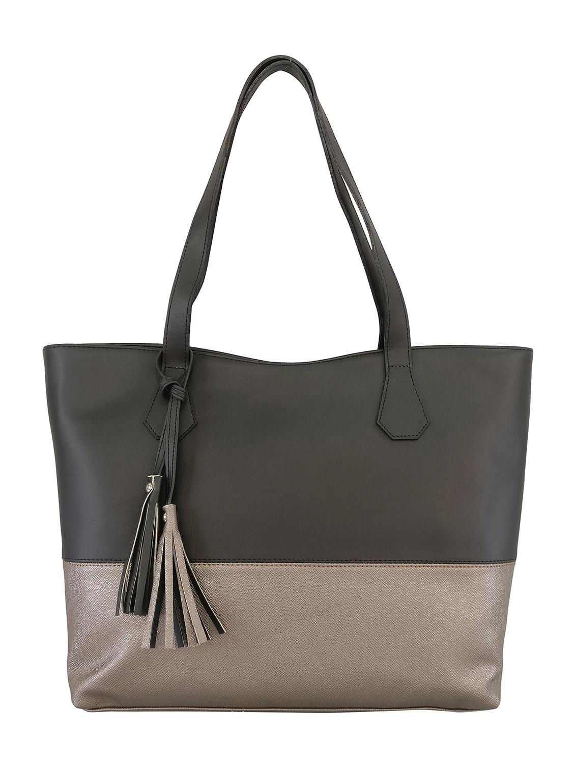 black leatherette handbag - 13303357 -  Zoom Image - 0