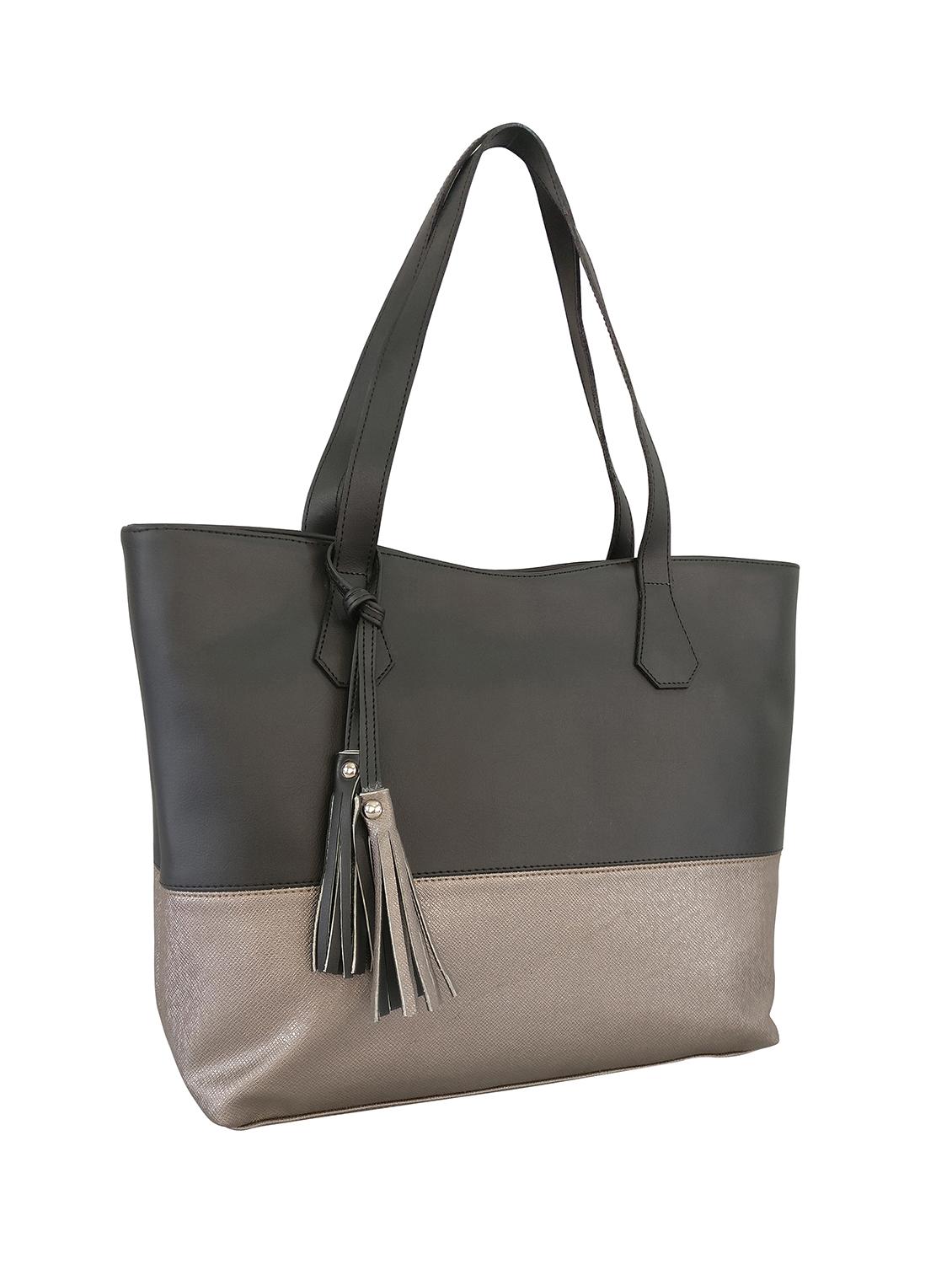 black leatherette handbag - 13303357 - Standard Image - 3