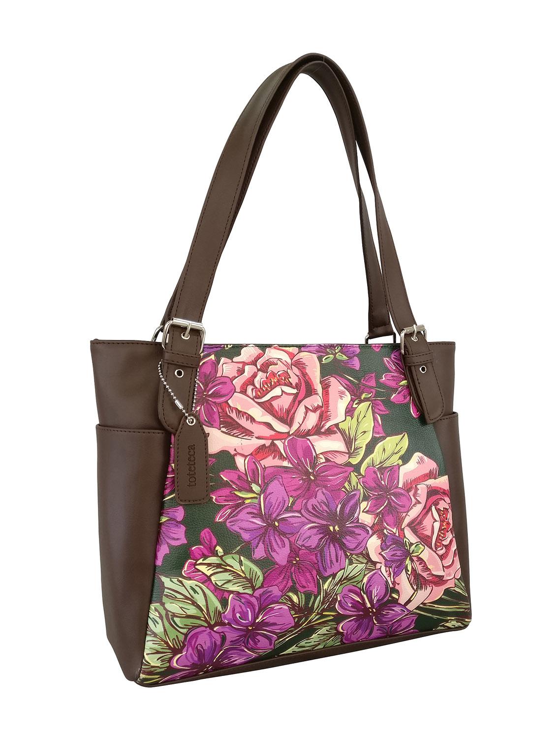 brown leatherette handbag - 13303360 - Standard Image - 3