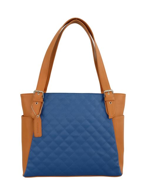 blue leatherette  handbag - 13303362 -  Standard Image - 0