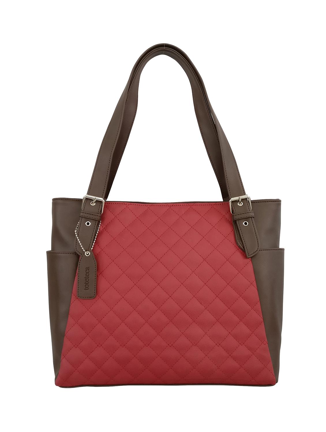 maroon leatherette  handbag - 13303363 -  Zoom Image - 0