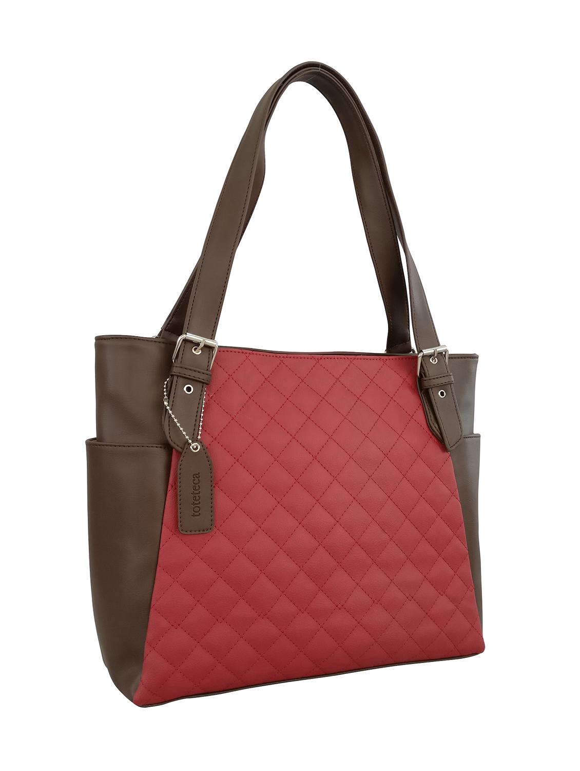 maroon leatherette handbag - 13303363 - Standard Image - 3
