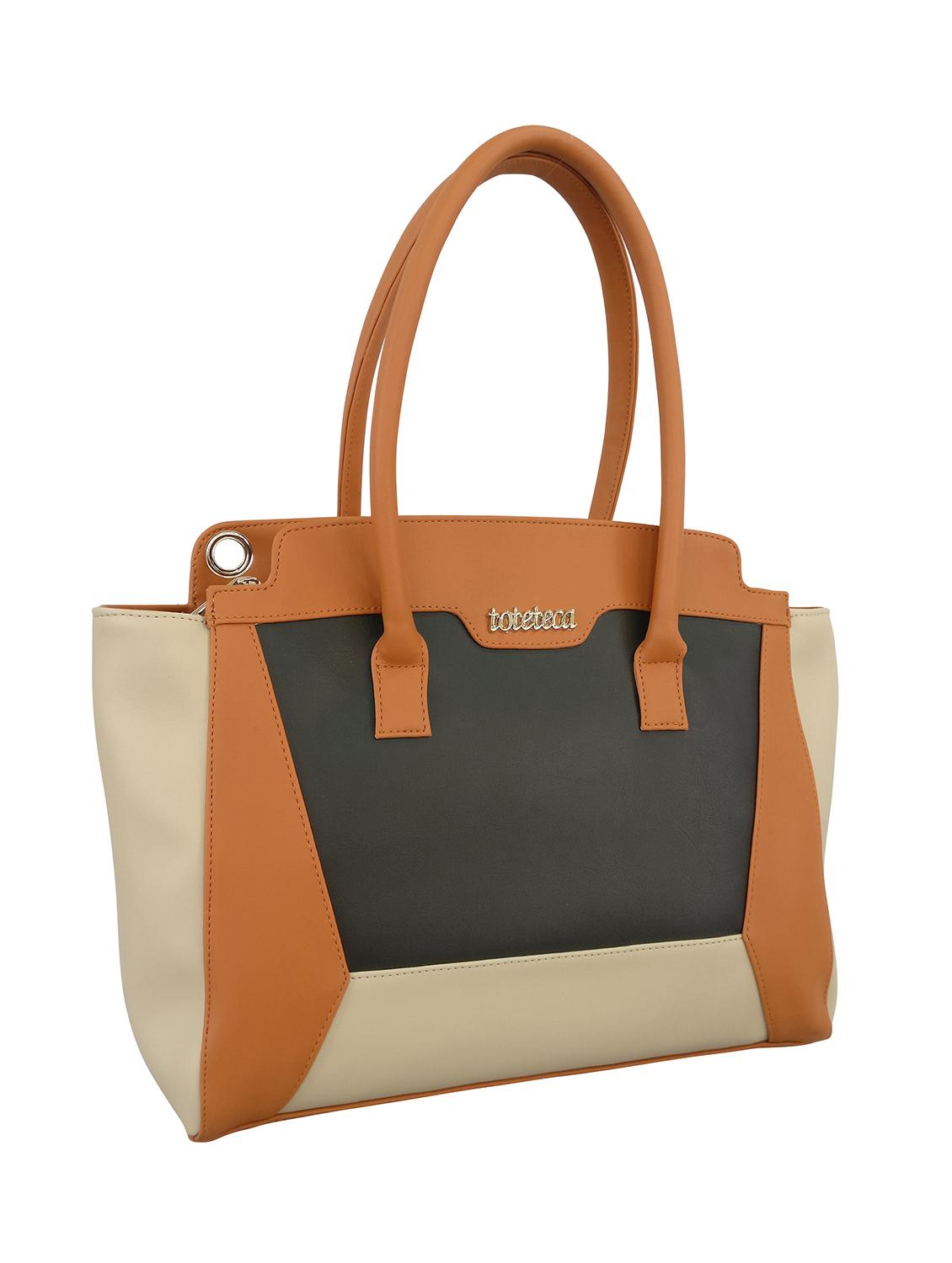 tan leatherette handbag - 13303367 - Standard Image - 3
