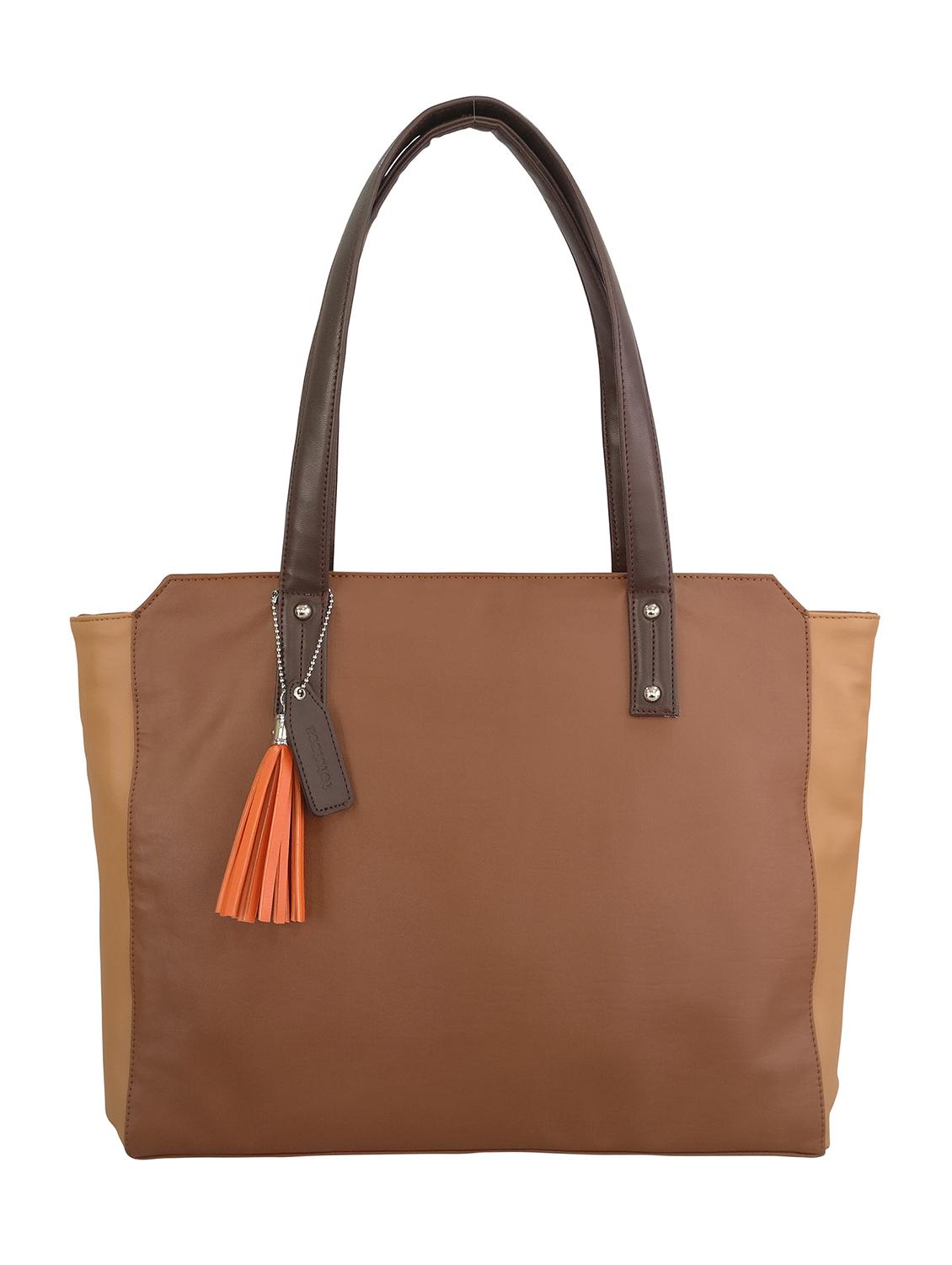 tan leatherette handbag - 13303374 -  Zoom Image - 0