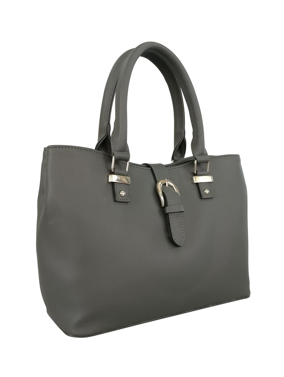 grey leatherette handbag - 13303376 - Standard Image - 3