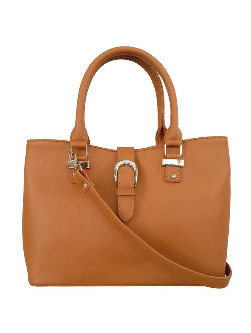 tan leatherette handbag - 13303377 - Standard Image - 0