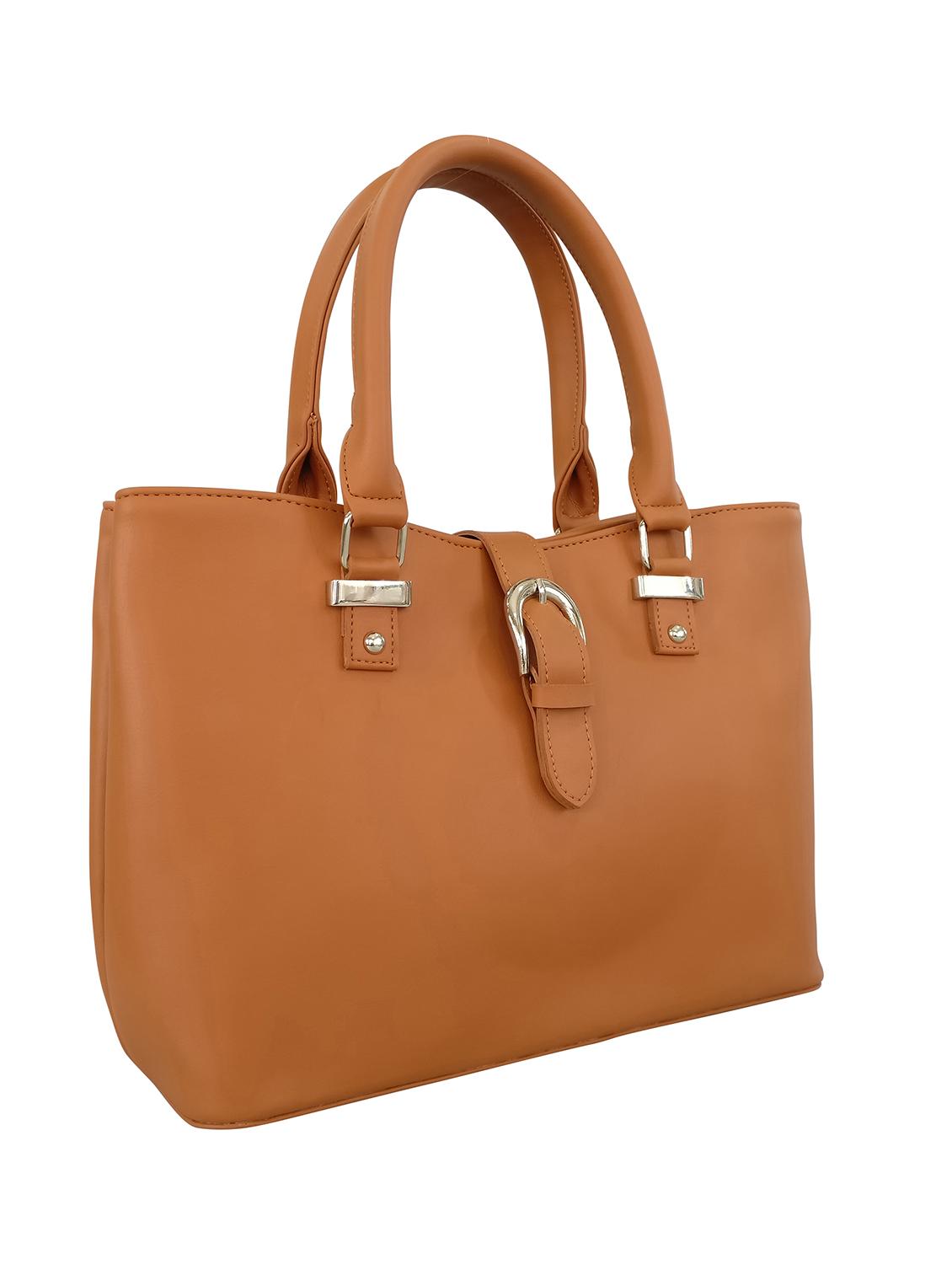 tan leatherette handbag - 13303377 - Standard Image - 3