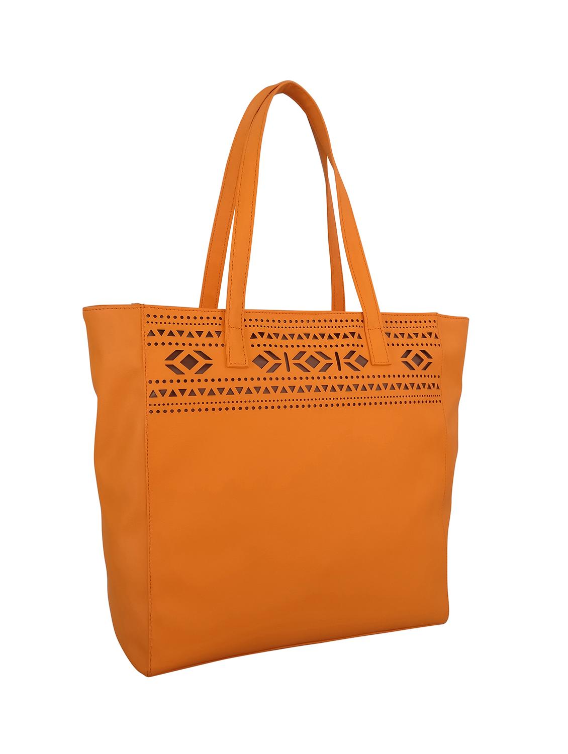 orange leatherette  handbag - 13303388 -  Zoom Image - 0