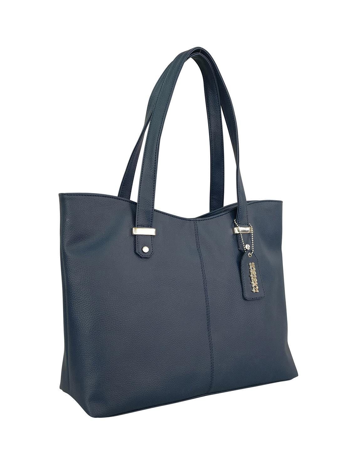 blue leatherette handbag - 13303392 - Standard Image - 3