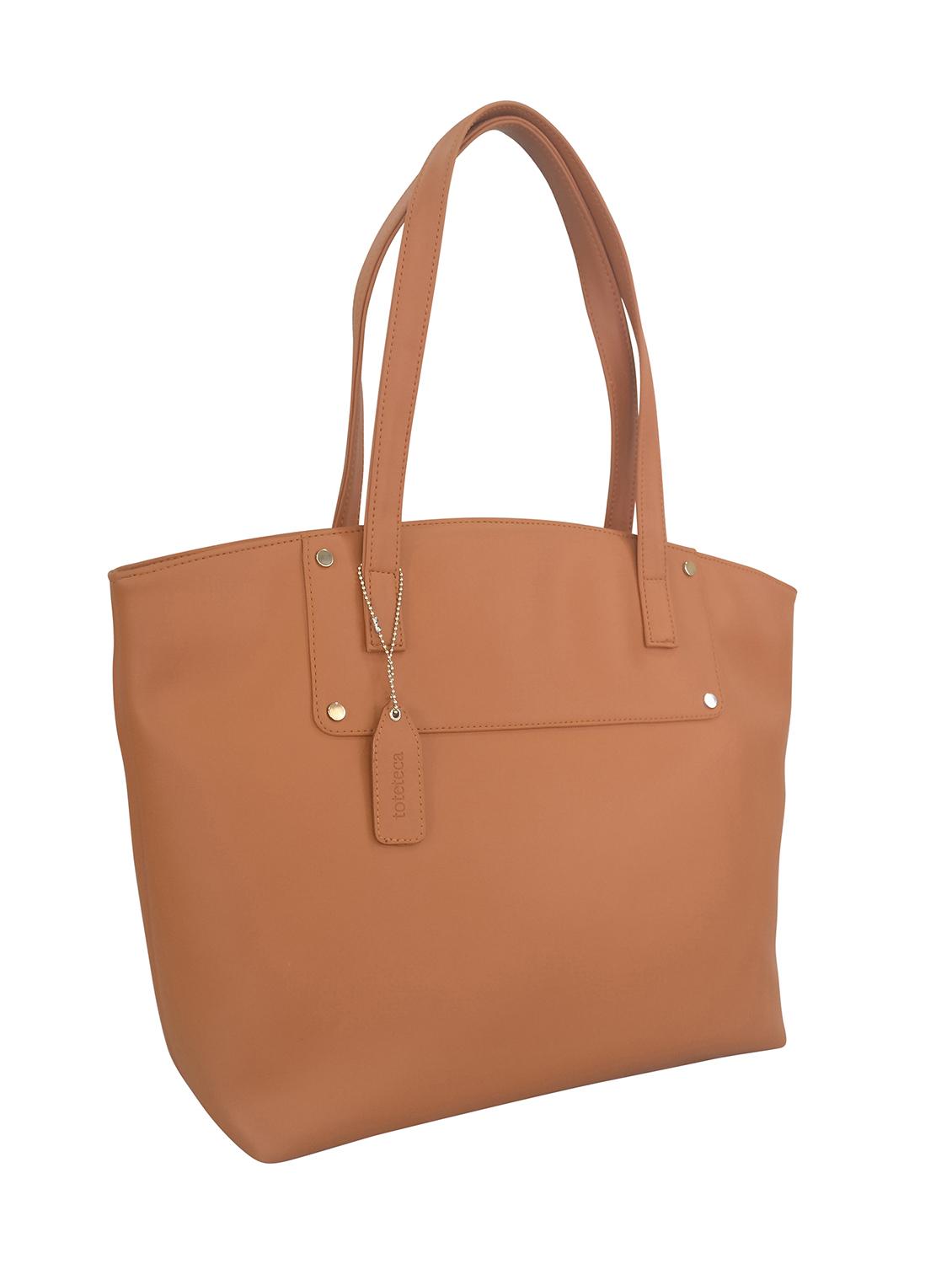 tan leatherette handbag - 13303393 - Standard Image - 3