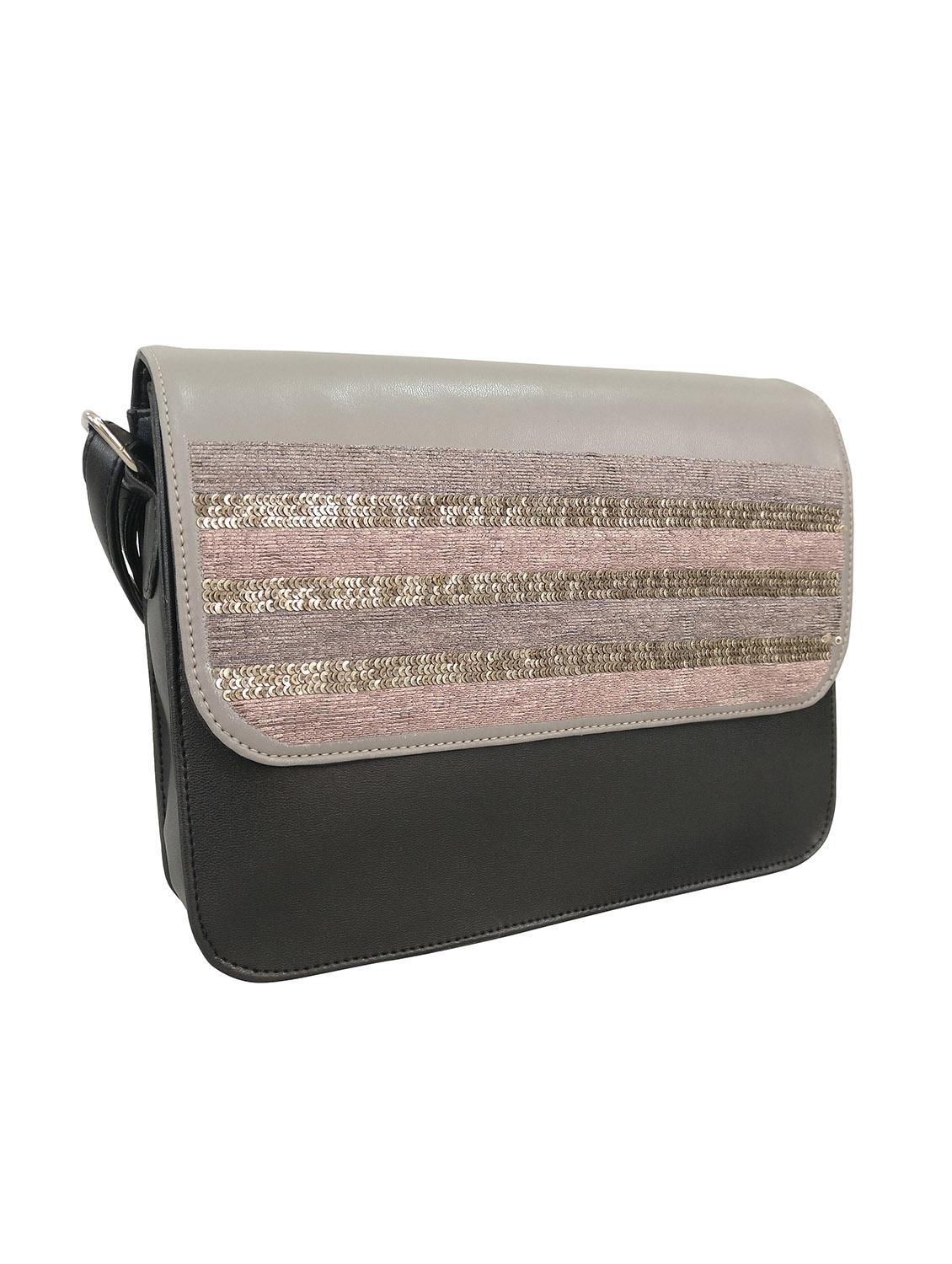 grey leatherette sling bag - 13303415 - Standard Image - 3