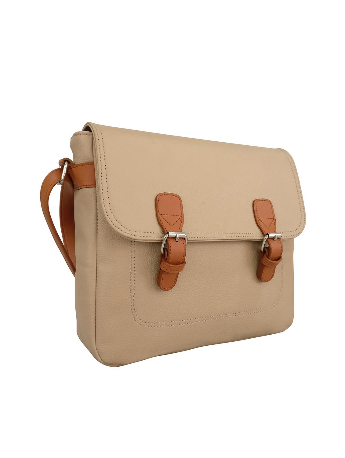 beige leatherette sling bag - 13303420 - Standard Image - 3