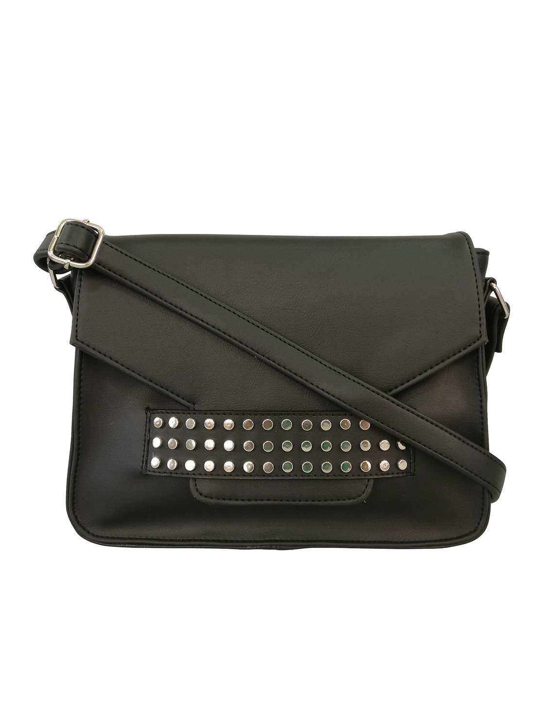 black leatherette sling bag - 13303430 - Zoom Image - 0