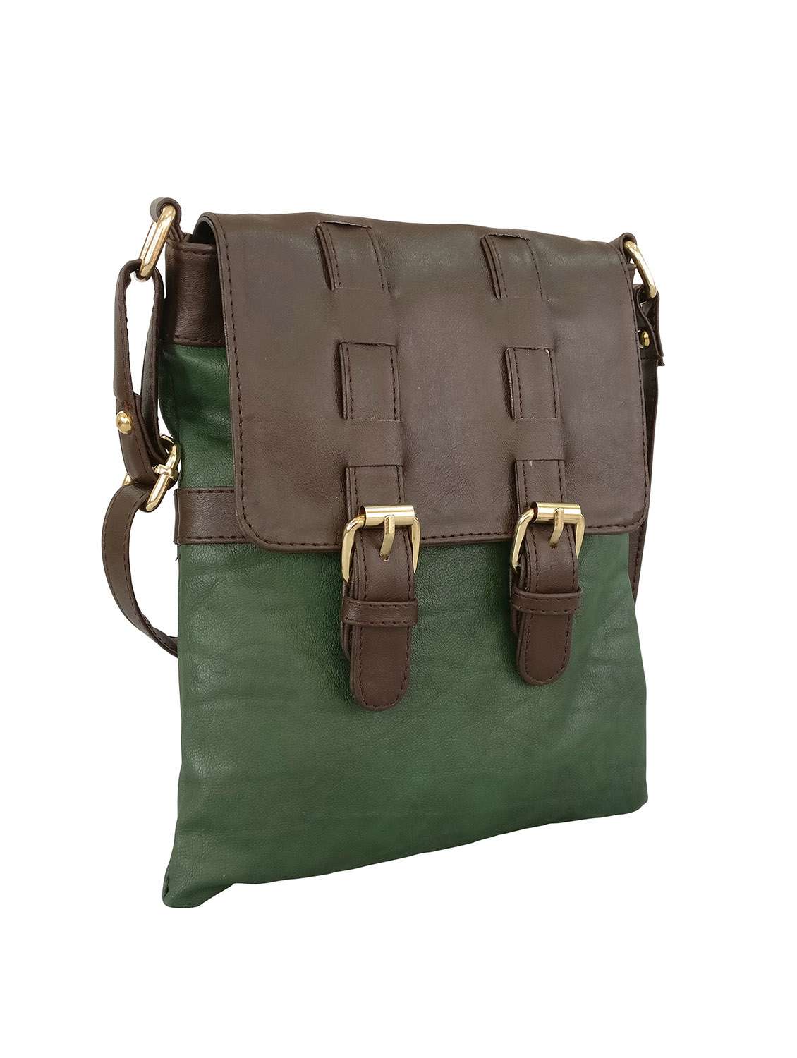 green leatherette sling bag - 13303433 - Standard Image - 3