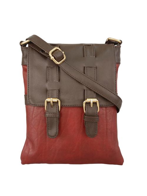 red leatherette sling bag - 13303434 - Standard Image - 0