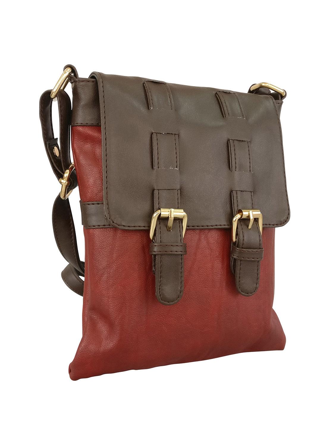 red leatherette sling bag - 13303434 - Standard Image - 3