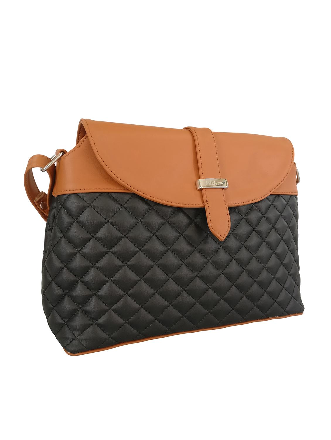 black leatherette sling bag - 13303437 - Standard Image - 3