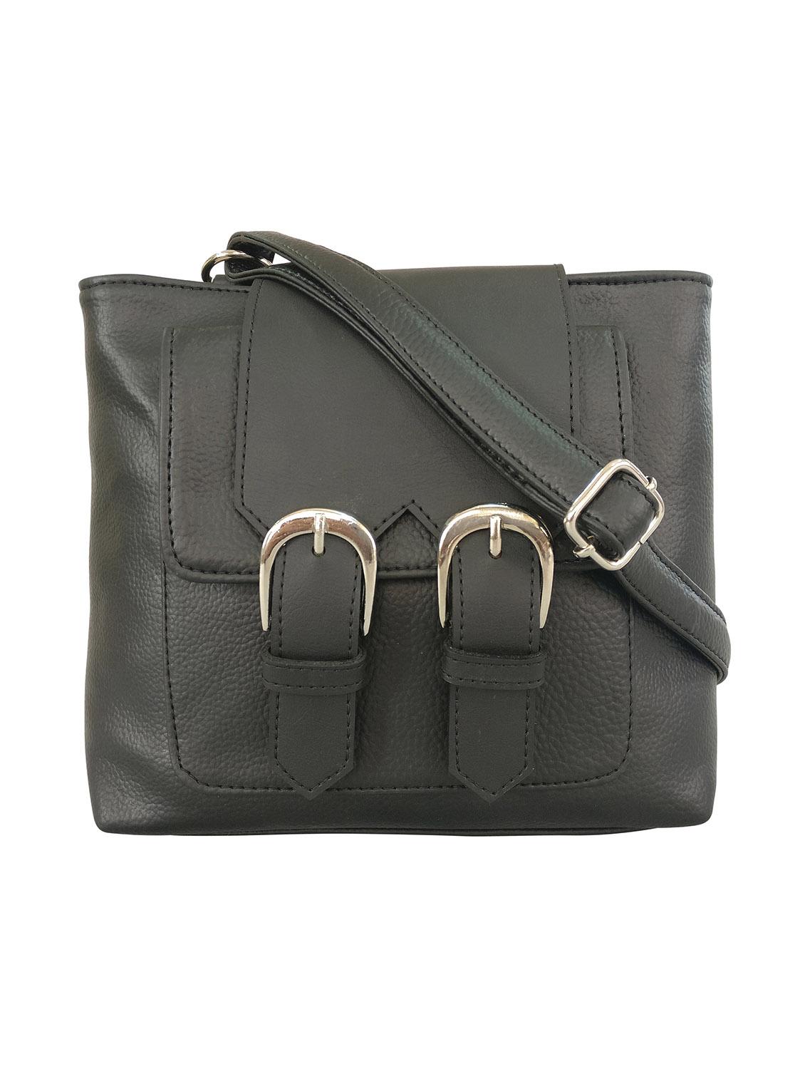 black leatherette sling bag - 13303447 - Zoom Image - 0
