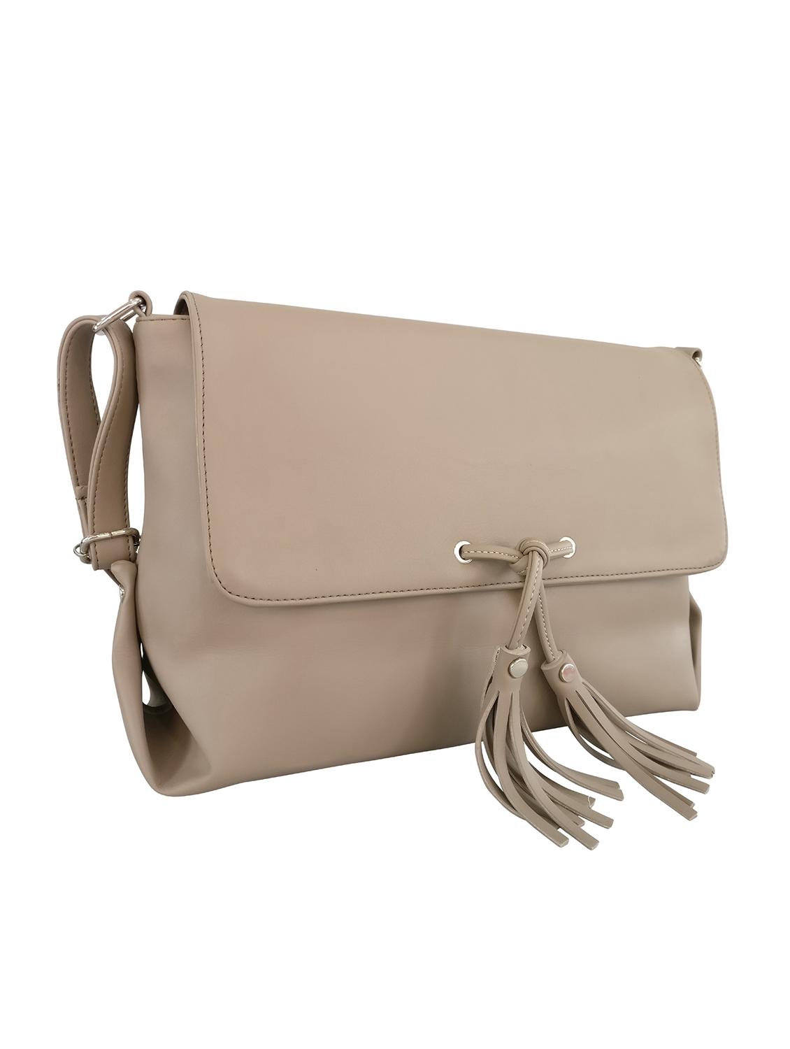 beige leatherette sling bag - 13303451 - Standard Image - 3