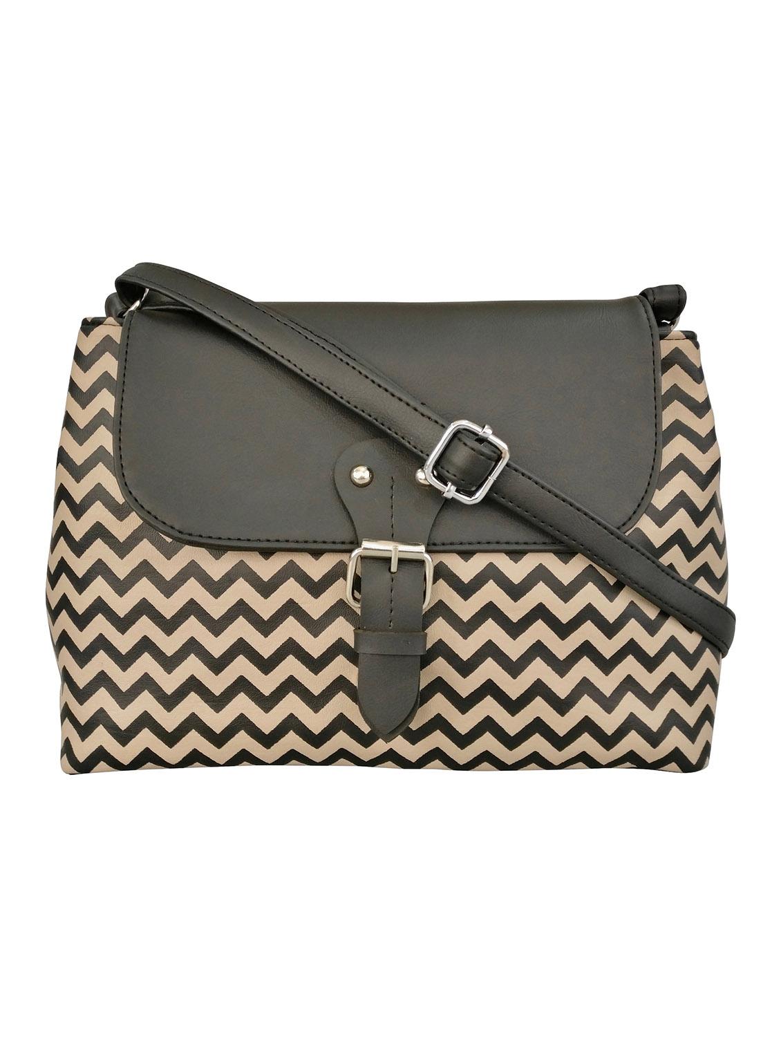 black leatherette  sling bag - 13303460 -  Zoom Image - 0
