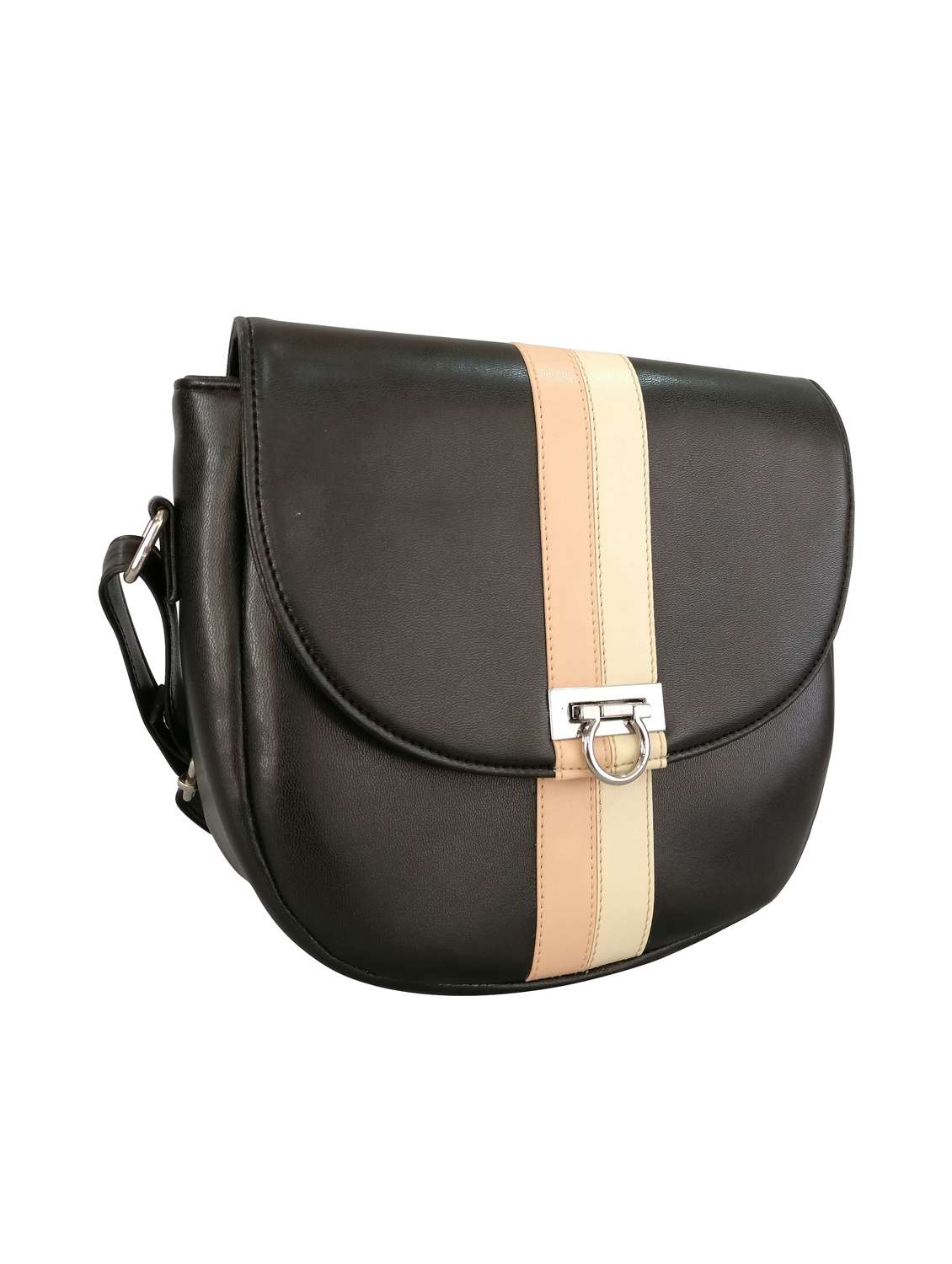 black leatherette sling bag - 13303462 -  Standard Image - 3