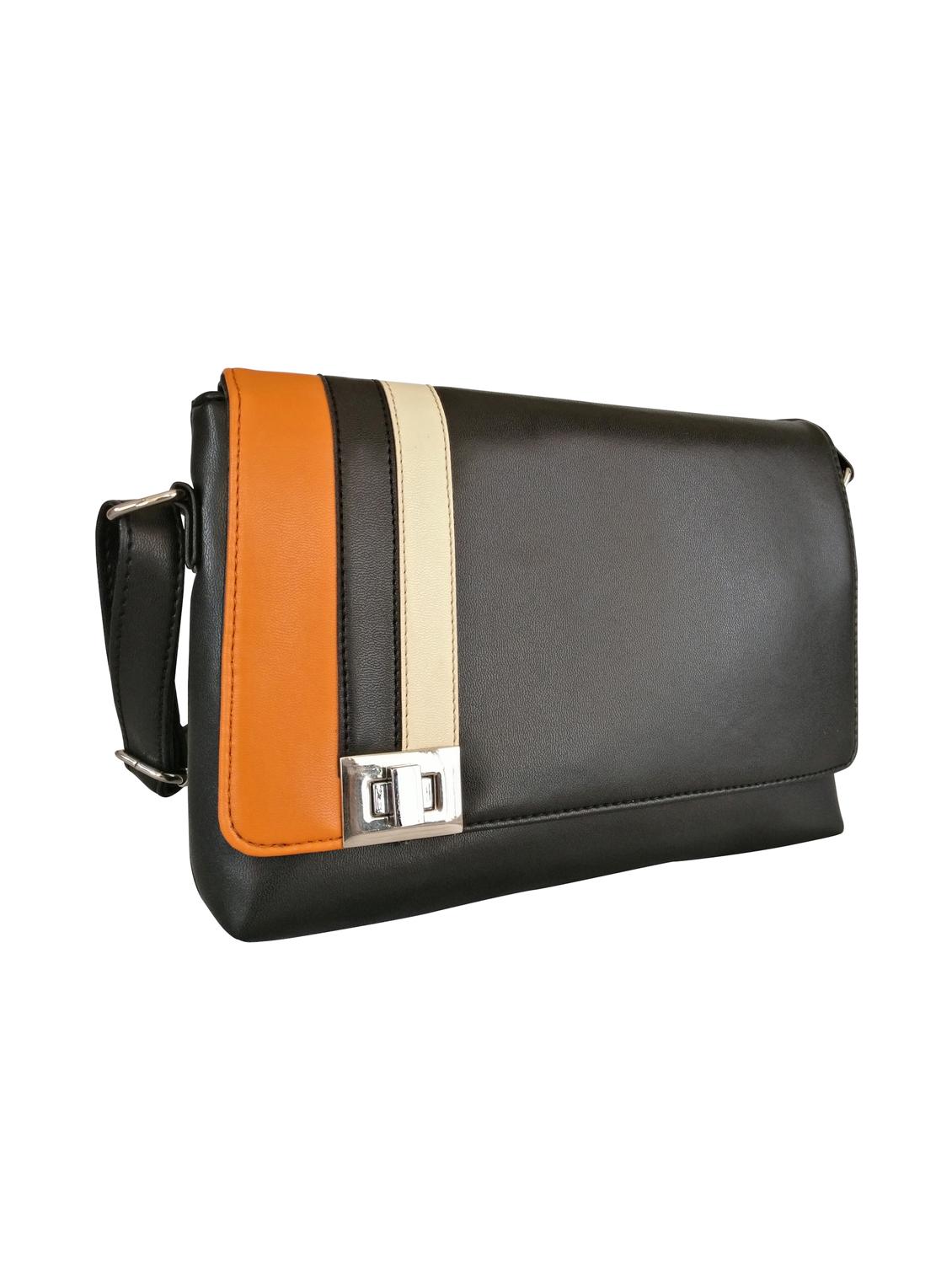 black leatherette sling bag - 13303465 - Standard Image - 3