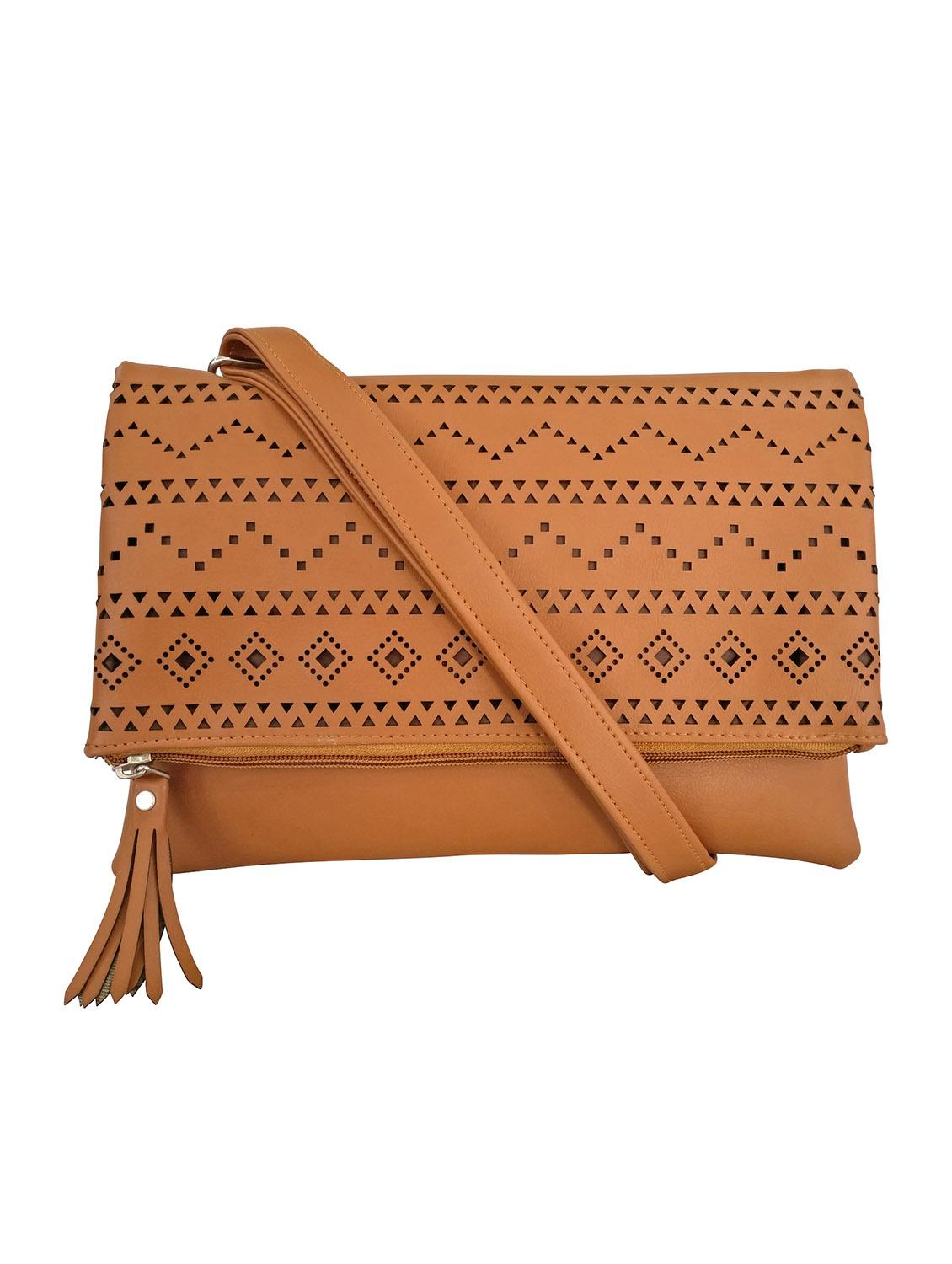 brown leatherette  sling bag - 13303478 -  Zoom Image - 0
