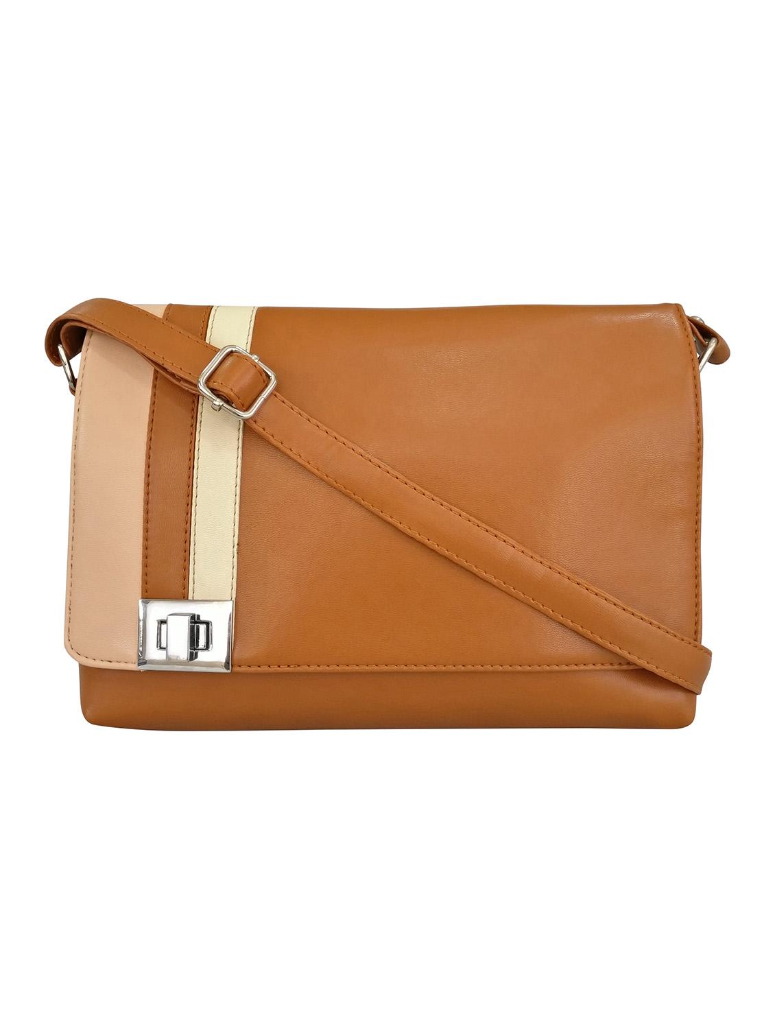 brown leatherette  sling bag - 13303479 -  Zoom Image - 0