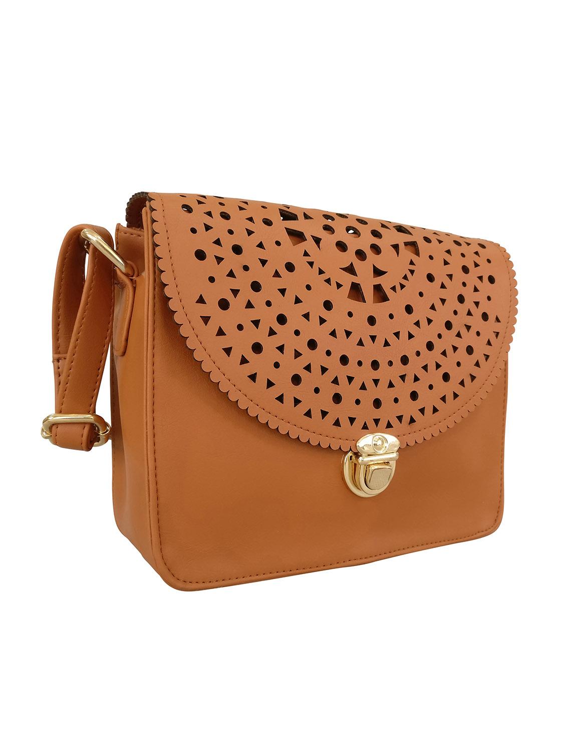brown leatherette sling bag - 13303490 - Standard Image - 3