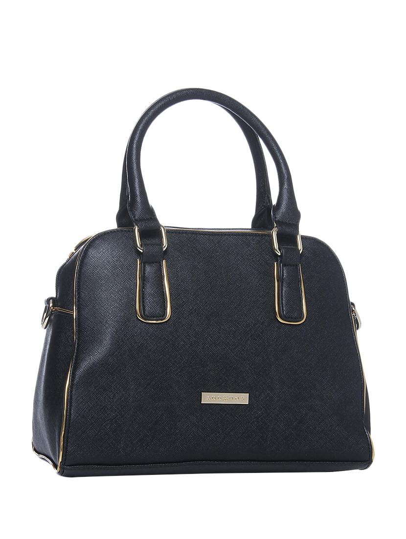 black leatherette  handbag - 13310521 -  Zoom Image - 0