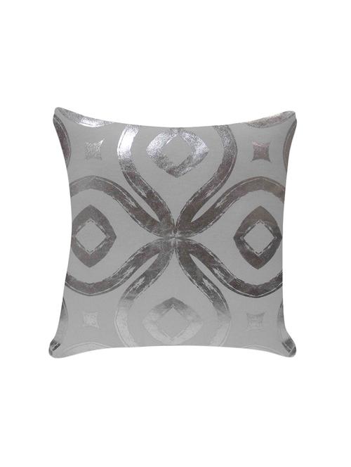 ambbi collection printed cushion cover with foil print geometric pattern - 13311811 - Standard Image - 0