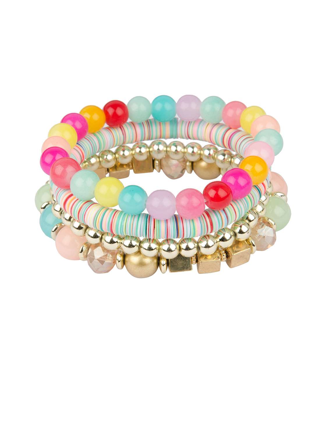 Multicoloured beads embellished bracelet